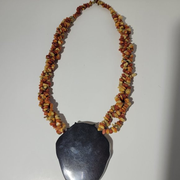 Lee Sands Vintage Inlay Owl Necklace - Picture 5 of 12